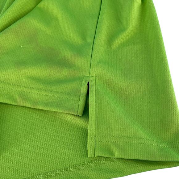 Ultra Club Cool & Dry US Foods 3 Button Polo Tee Shirt Top Medium Solid Green - Picture 9 of 15